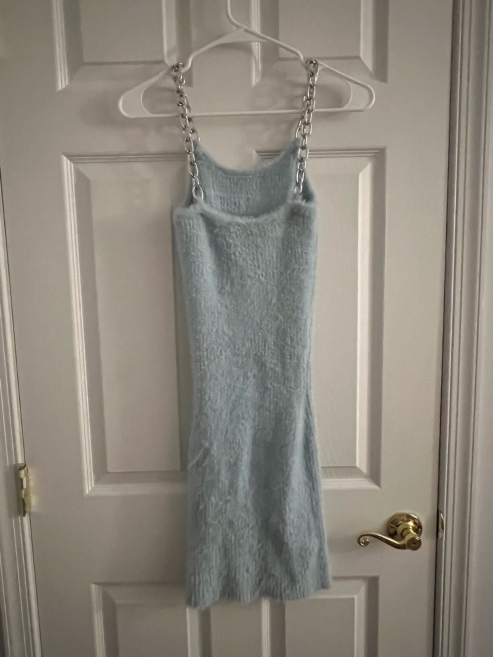 The Ragged Priest Pastel Blue Ribbed Mini Dress - Picture 3 of 4